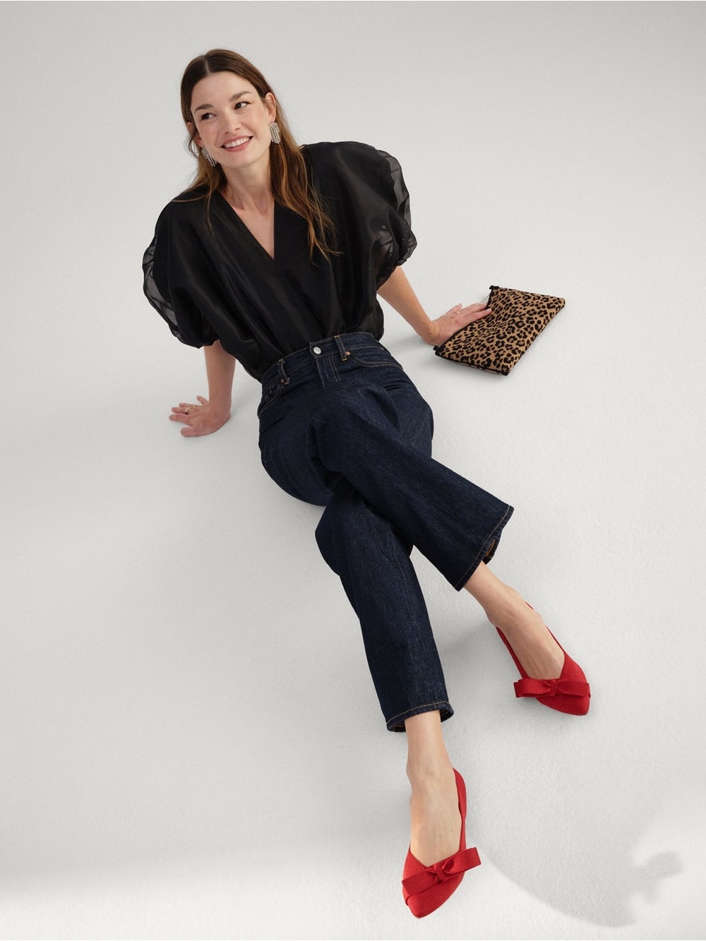 Rothy’s Red The Bow Pointelle ll flat shoes